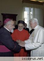Abp Paulos Faraj Rahho na spotkaniu z Benedyktem XVI
